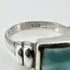 bague en argent larimar t56 argent 925 millième (22 ct) 7,41g