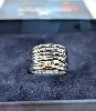 bague mauboussin kiff and kiss en argent et étoile en or pavée de petits diamants argent 925 millième (22 ct) 11,41g