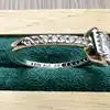 bague pandora halo carré scintillant  argent 925 millième (22 ct) 2,49g
