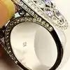 bague swarovski pierre bleu clair t52
