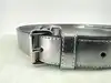 bandoulière christian dior amovible et ajustable en cuir métallisé argenté