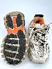 baskets balenciaga modèle track blanc gris et orange