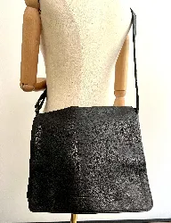 besace longchamp en cuir noir