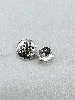 boucle d'oreilles en argent puces ange en strass argent 925 millième (22 ct) 1,72g
