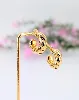 boucles d'oreilles demi-créoles torsadées or 750 millième (18 ct) 4,31g