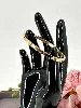 brac bracelet jonc orné d'oxydes et pierre verts
