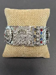 bracelet zoé coste vintage en métal argenté