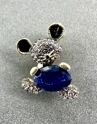 broches en forme d'souris pavée d'oxydes