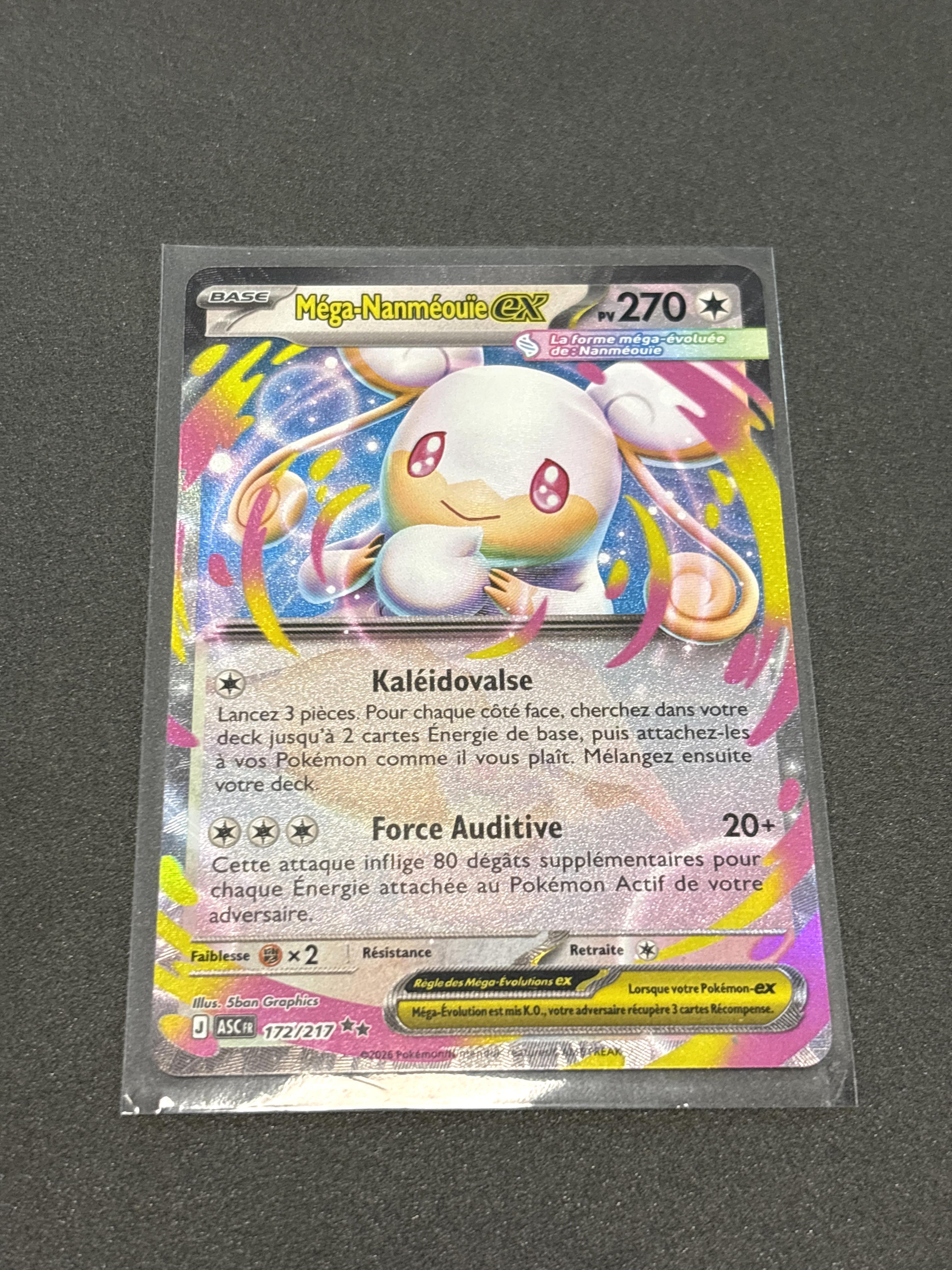 Carte Pokémon Méga Nanméouie ex 172/217