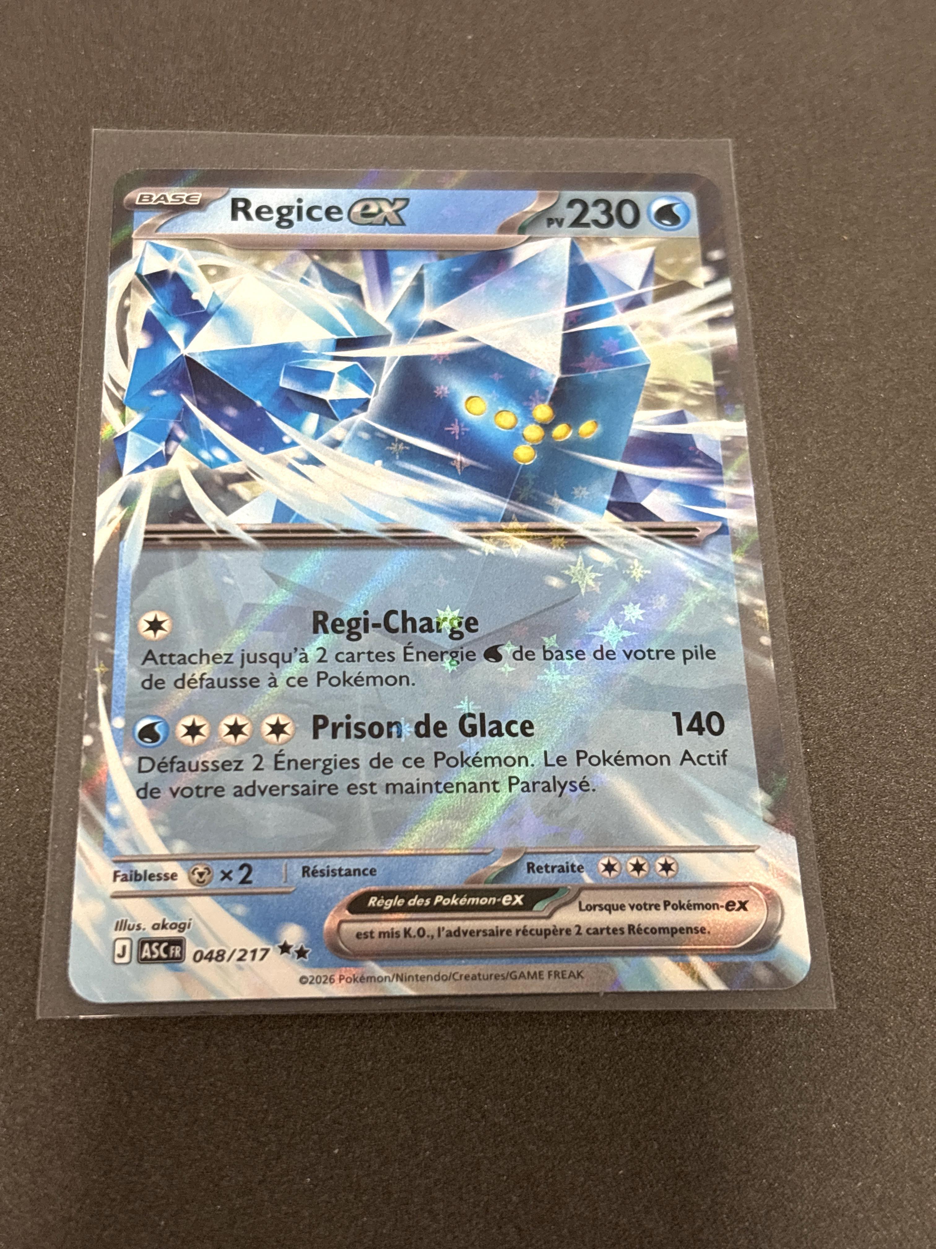 Carte Pokémon Regice ex 048/217