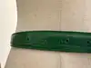 ceinture balenciaga en cuir embossé crocodile vert avec logo bb argenté vieilli taille 70