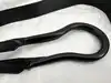 ceinture christian dior vintage en cuir noir avec boucle logo d argenté habillée de cuir, taille 85