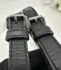 ceinture christian dior vintage en cuir noir avec boucle logo d argenté habillée de cuir, taille 85