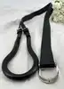 ceinture christian dior vintage en cuir noir avec boucle logo d argenté habillée de cuir, taille 85