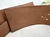 ceinture large gucci en cuir marron et boucle en laiton doré vieilli taille 85/34 réf. 201799