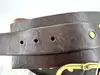 ceinture large gucci en cuir marron et boucle en laiton doré vieilli taille 85/34 réf. 201799