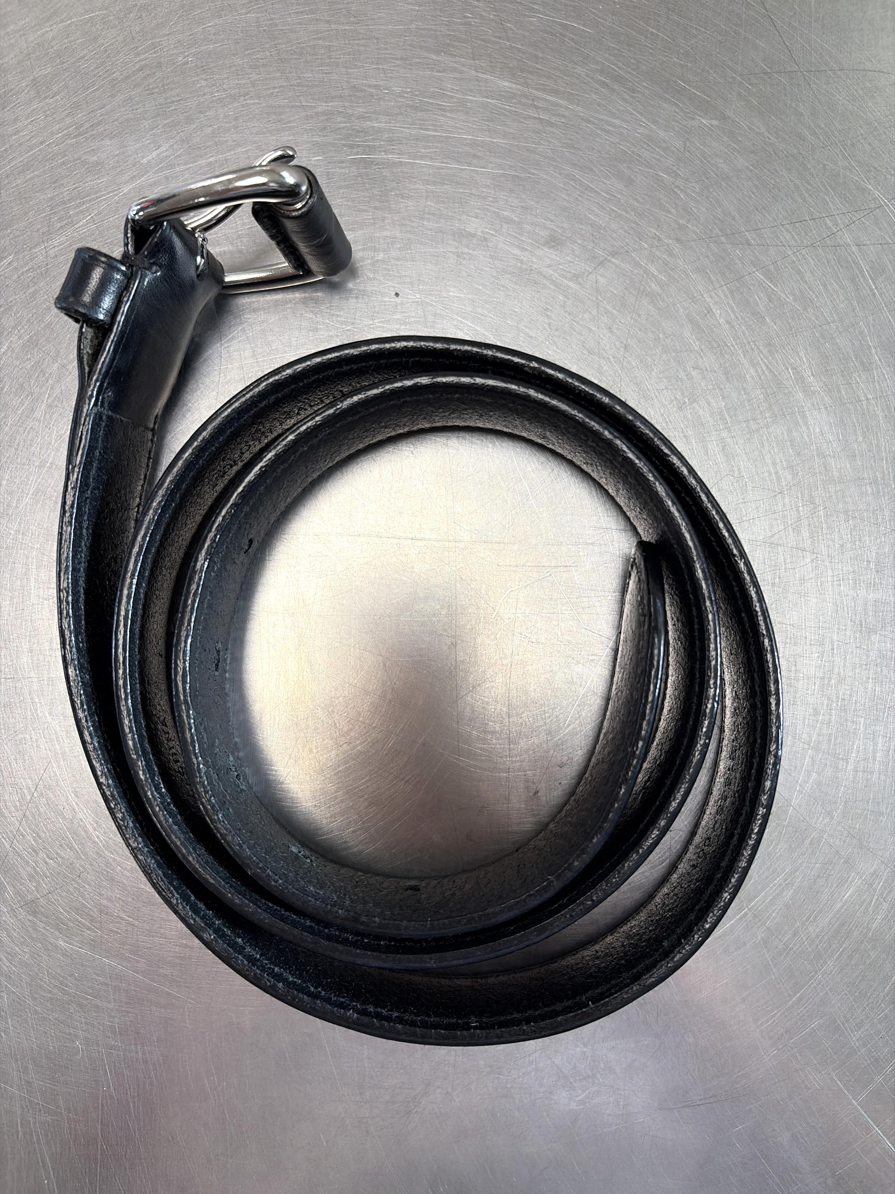 Ceinture Polo Ralph Lauren en cuir noir