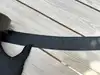 ceinture vintage yves saint laurent rive gauche en cuir verni pailleté bronze olive avec boucle carrée au motif écaille
