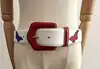 ceinture yves saint laurent en cuir blanc et papillons taille 85/34 référence 8966