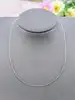 chaîne fine maille forçat en or blanc or 750 millième (18 ct) 1,72g