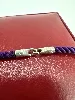 collier baccarat avec pendentif coeur cristal et cordon violet, fermoir en argent argent 925 millième (22 ct) 22,54g