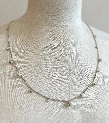 collier/ sautoir dodo bollicine argent 925 millième (22 ct) 6,47g
