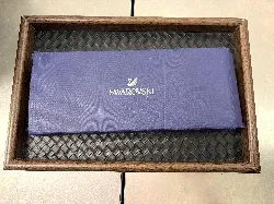 collier swarovski tennis matrix couleur or rose