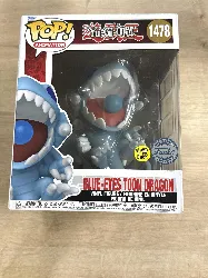 figurine funko! pop - yu - gi - oh! n°1478 - dragon toon aux yeux bleus - glow in the dark (74713)