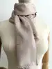 foulard/étole salvatore ferragamo en soie et laine rose poudré à motif gancini en jacquard