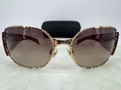 lunettes de soleil chanel 4115 vintage doré & marron