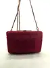 minaudière/pochette rigide marc by marc jacobs bordeaux avec chaîne dorée