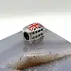 pandora charm bus londonien drapeau anglais argent 925 millième (22 ct) 4,23g