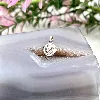 pendentif rond en argent ange en strass argent 925 millième (22 ct) 1,12g