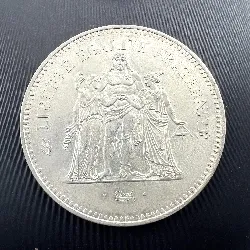 pièce 50 francs hercule 1975 argent 900 millième 30g