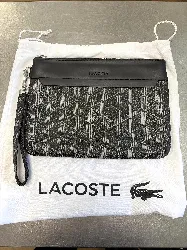 pochette lacoste the blend monogram noir gris noir