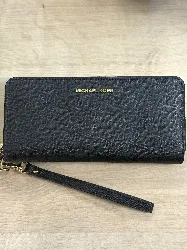 portefeuille michael kors en cuir noir