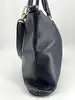 sac à main versace collection en cuir grainé souple bleu marine avec bandoulière réglable et amovible