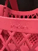 sac cabas max mara plastique rouge avec bandoulière en cuir