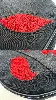sac christian dior mini saddle vintage édition limitée 0405 en satin noir et broderies fleurs rouges