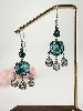swarovski boucles d'oreilles chandelier en cristaux bleus et blancs