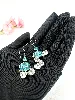swarovski boucles d'oreilles chandelier en cristaux bleus et blancs