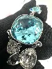 swarovski boucles d'oreilles chandelier en cristaux bleus et blancs