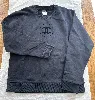 sweat chanel logo cc en molleton de coton noir