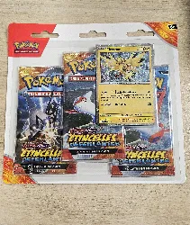 tripack pokémon ecarlate et violet etincelles déferlantes - pack de 3 boosters