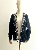 veste à capuche dior en laine bleu marine et jacquard dior oblique habille l'intérieur