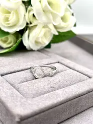 11659 bague ouverte sertie d'oxydes argent 925 millième (22 ct) 1,77g