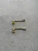 23064950 boucles d'oreilles ligne d'oxydes blancs et vert