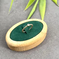 31510 bague anneau perlée sertie d'oxydes