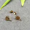 330509 boucles d'oreilles puces motif palmier