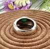 bague en argent avec une pierre verte t51 argent 925 millième (22 ct) 6,95g